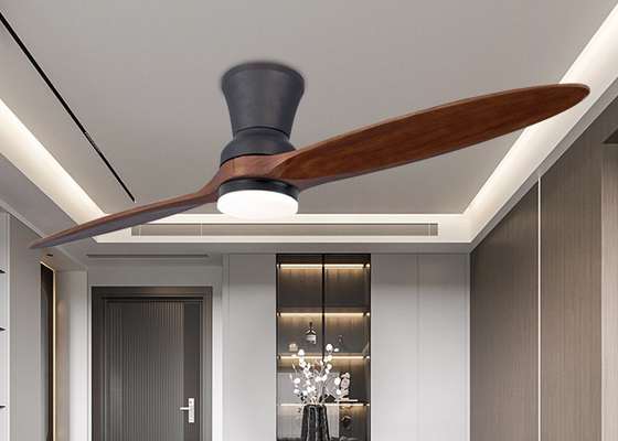Integriertes zwei Blatt-festes hölzernes Deckenlüfter-Licht für Wohnzimmer