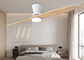 Zwei Haushalt der Blatt-fester hölzerner Decken-integrierter Wohnzimmer-Ventilator-Lampen-110V